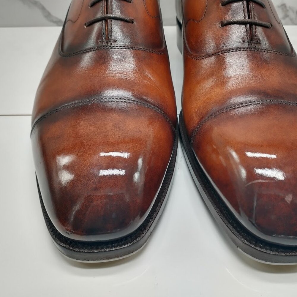 CNES Mottle Calf Balmoral Oxford | US 12 | Bolognese Goodyear | Toe Plates - Picture 8 of 12